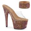 Pleaser - BEJEWELED712RS Mules à talons - Transparent/Couleur bronze Product image
